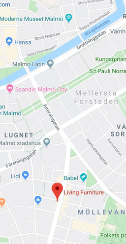 Hitta till Living Furniture - din möbelaffär i Malmö